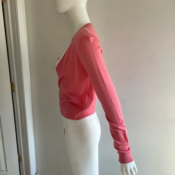 Revolve Lovers + Friends Sweater Womens Sz Small Pink Wrap Cardigan Long Sleeve - Picture 3 of 8